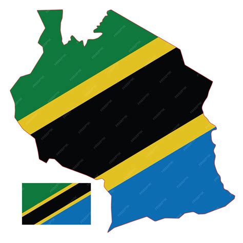 Premium Vector | Tanzania Map and Flag