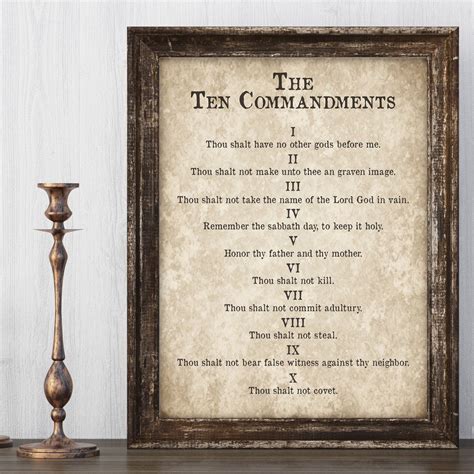 Ten Commandments Printable Exodus 20 Print INSTANT DOWNLOAD - Etsy ...