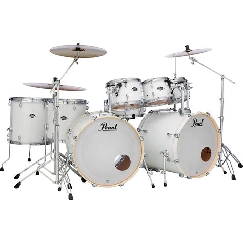 Pearl Export Double Bass 8-Piece Drum Set Pure White | Musician's Friend