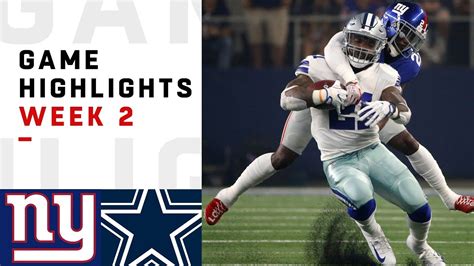 Giants vs. Cowboys Week 2 Highlights | NFL 2018 - YouTube