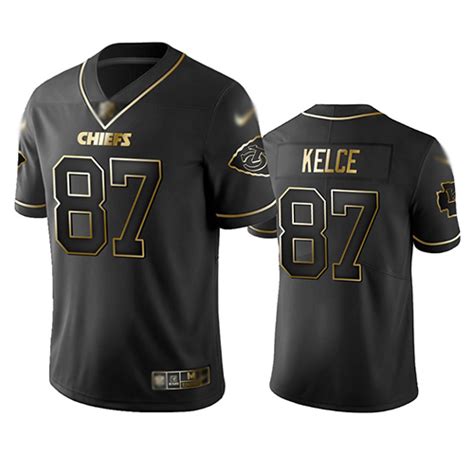 wholesale for jerseys Men\’s Kansas City Chiefs #87 Travis Kelce Black ...