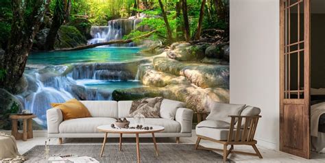 Peaceful Waterfall Wallpaper | Wallsauce US