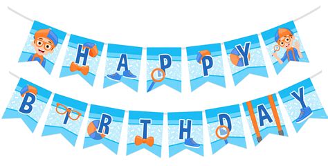 Blippi Birthday Banner - Blippi Party Supplies – Treasures Gifted