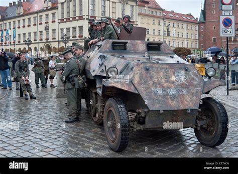 SPW SdKfz 250 German half track armored personnel carrier, displayed after 1944 Warsaw Uprising ...