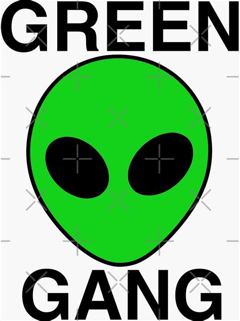 "Green gang" Sticker by Cheerhio | Redbubble