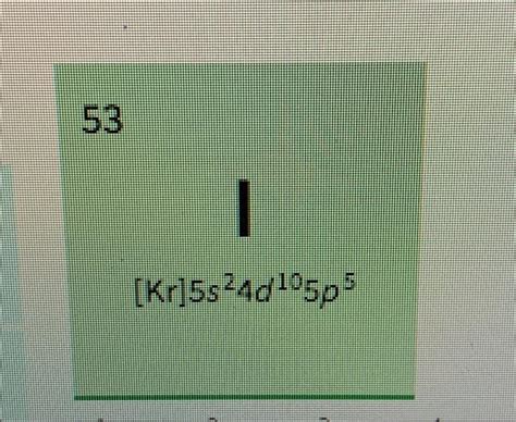 Solved Write the electron configuration for iodine. Use | Chegg.com