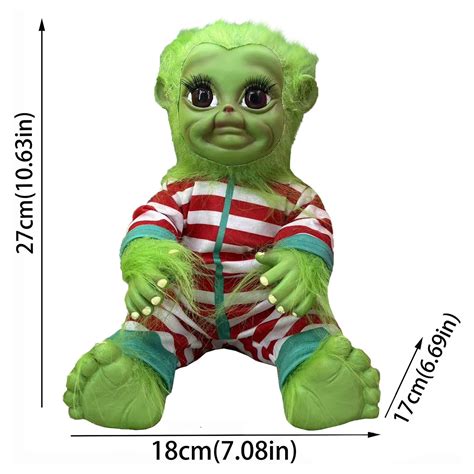 Don't Miss Out! KUPW 10.62" Christmas Grinch Doll Stuffed Plush Toy Green Monster Doll Grinch ...