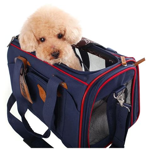 Fashion Pet Dog Travel Bag Breathable Mesh Oxford Cloth Small Dog Cat Carriers Tote Bag Summer ...