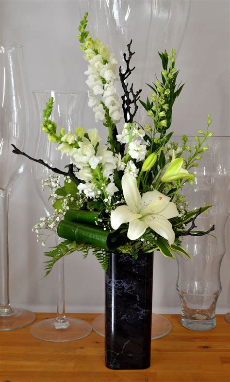 Modern Tribute for a Man Funeral Floral Arrangements, Spring Flower ...