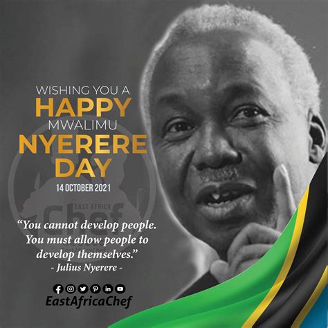 May you have a happy Mwalimu Nyerere Day. A day to honour the memory of Tanzania’s first ...