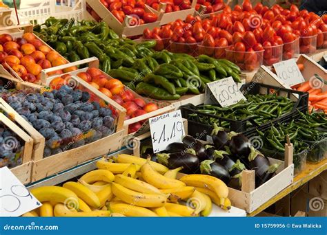 Fruit and vegetable market stock photo. Image of tomato - 15759956