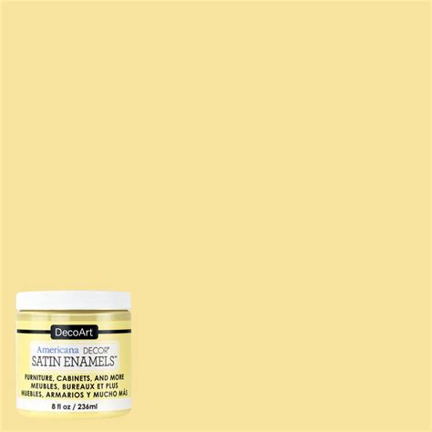 Americana Decor 8 oz. Butter Yellow Satin Enamel Paint-ADSA07-98 - The Home Depot