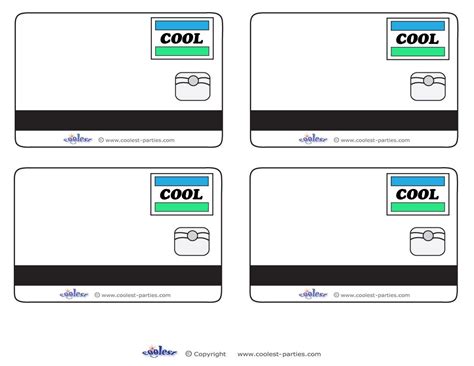 Blank Printable Cool Credit Card Thank You Cards | Template, Posting