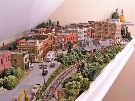 model train town | Model train layouts, Model trains, Model train scenery