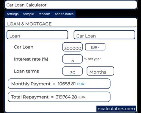 Car Loan Calculator