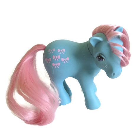 My Little Pony blue bowtie MLP 1980s 80s toys eighties