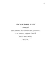 The 5th and 14th Amendment - Due Process in Constitutional | Course Hero