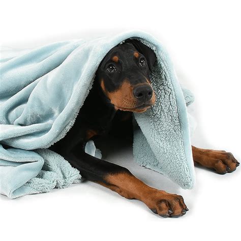 Dog Blankets for Large Dogs,Super Soft Warm Sherpa Fleece Plush Doggie Blankets and Throws for ...