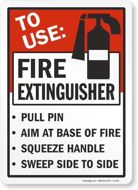 Fire Extinguisher Use Instructions Sign, SKU: S-1703 - MySafetySign.com