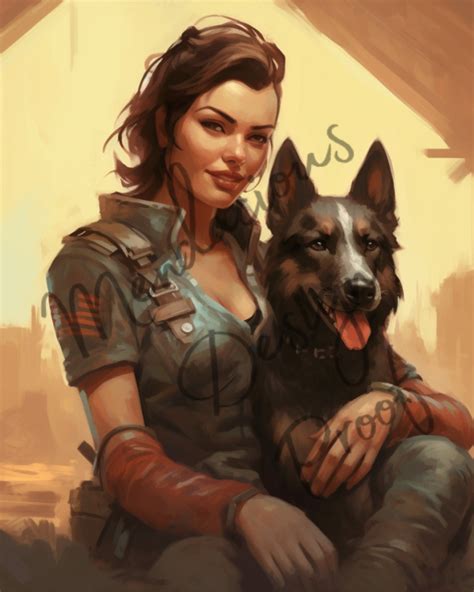 Fallout 4 Fan Art Pack 25 Portraits of Your Favorite Companions With Dogmeat - Etsy