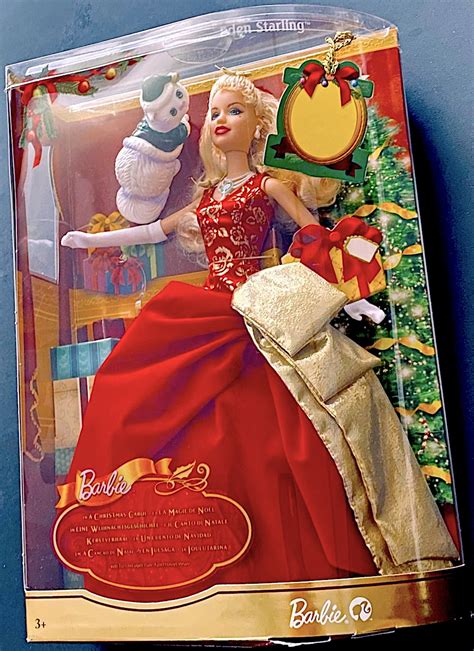 Barbie Christmas Carol Doll Plus Chuzzlewit the Cat | PurpleToyShop.com