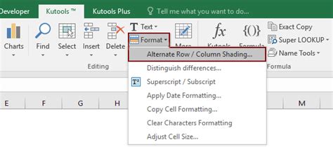 How to apply color banded rows or columns in Excel?