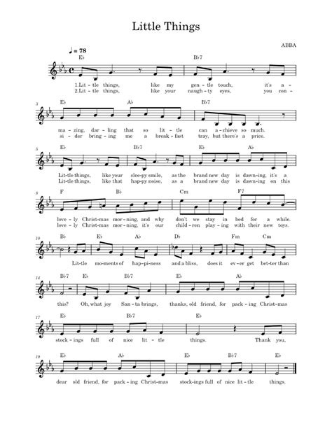 ABBA – Little Things Sheet music for Piano (Solo) Easy | Musescore.com