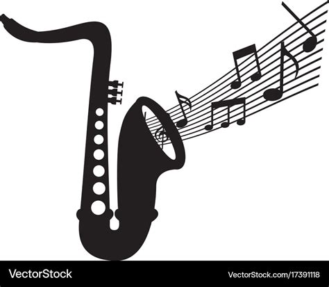 Music Notes Sax SVG