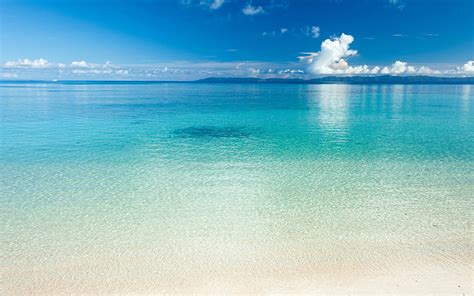 Online crop | HD wallpaper: Summer blue ocean scenery HD desktop wallpaper 03, water, sea ...