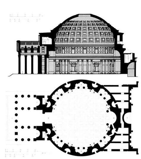 pantheon_plan_and_section(1)1332685767857.jpg (478×540) | PLANS - roman ...