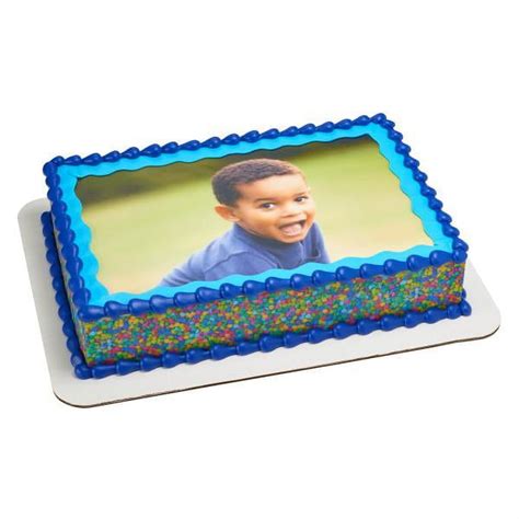 Personalized Custom Photo Edible Image Cake Topper with Decorative Print for Cupcakes - Walmart.com