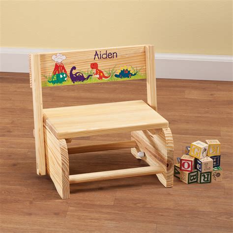 Personalized Children's Dinosaur Chair/Step Stool - Miles Kimball