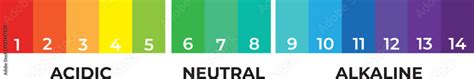 pH scale indicator chart diagram acidic alkaline measure. pH analysis ...