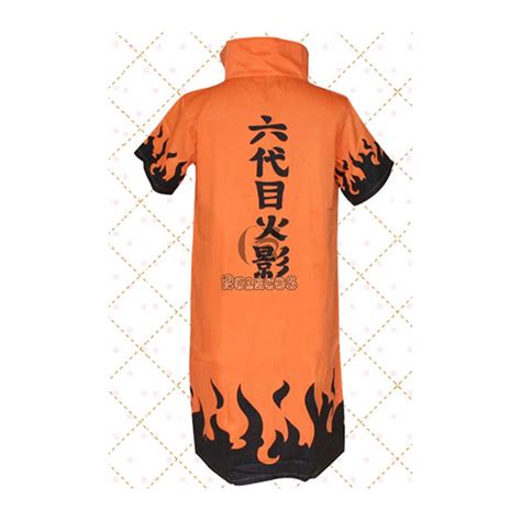 Anime Naruto 6th Hokage Cosplay Costumes Outfit Uzumaki Naruto Cloak