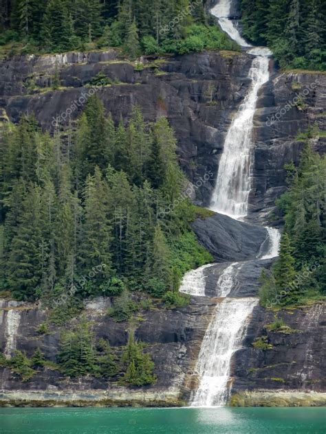 Waterfall in Tracy Arm Fjord, Alaska — Stock Photo © Teacherdad48 #93578118