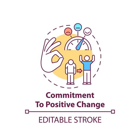 Commitment to positive change concept icon 2498342 Vector Art at Vecteezy