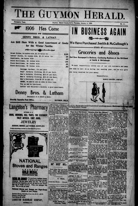 The Guymon Herald. (Guymon, Okla. Terr.), Vol. 15, No. 41, Ed. 1 Thursday, January 4, 1906 - The ...