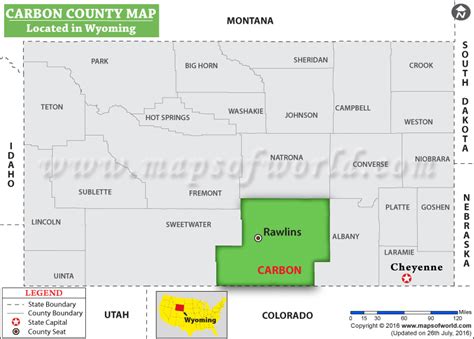 Carbon County Map, Wyoming