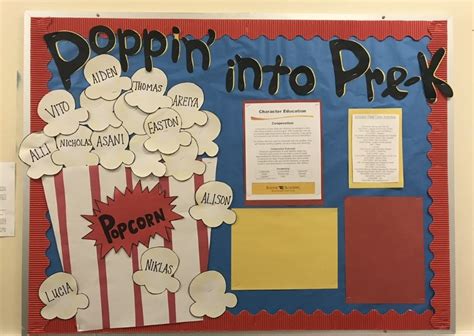 Popping into Pre-K Back to School September Bulletin Board | September bulletin boards, Home ...