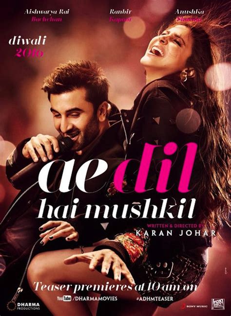 Ae Dil Hai Mushkil first look posters: Ranbir Kapoor & Aishwarya Rai Bachchan have awesome ...