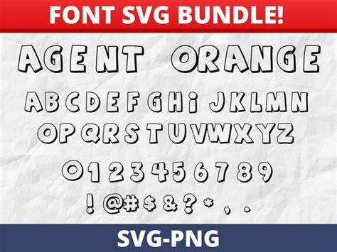 Agent Orange Font SVG Agent Orange Alphabet Cut Files Svg - Etsy