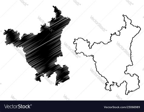 Haryana map Royalty Free Vector Image - VectorStock