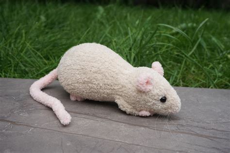 Plush stuffed toy rat READY TO SHIP white rat cuddly toy | Etsy