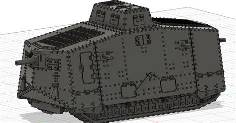 A7V- WW1 German Tank by DeltaX | Download free STL model | Printables.com