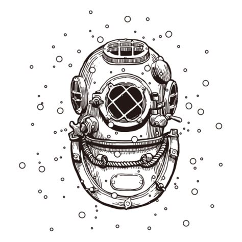 Diving Helmet / Drawing | ai illustrator file | US$5.00 each | Ai & PNG ...