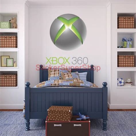 Huge XBOX 360 LOGO Center Button Decal Removable WALL STICKER Home ...