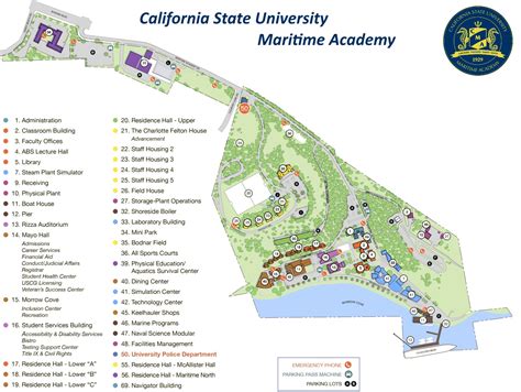 CSU Maritime Academy Campus Map - California State University Maritime Academy (Cal Maritime ...