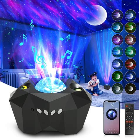 Star Projector, 3 in 1 LED Galaxy Moon Projector 55 Lighting Effects Night Light Aurora ...