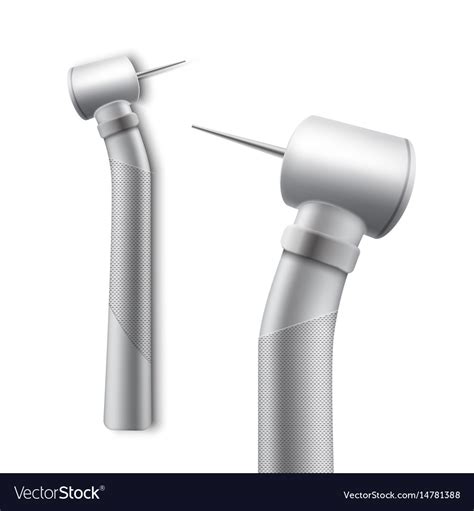 Stainless dental drill Royalty Free Vector Image