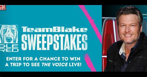 The Voice “Team Blake” Sweepstakes - Julie's Freebies